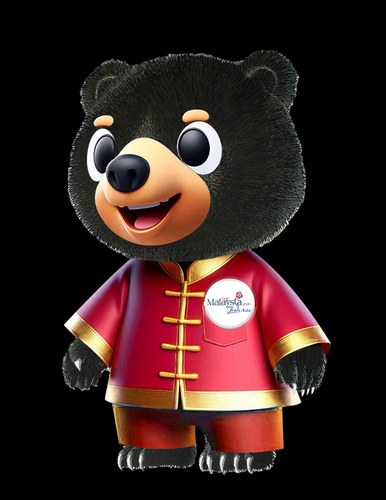 Sun Bear in Chinese Attire