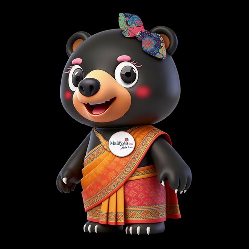 Sun Bear in Sari/Deepavali